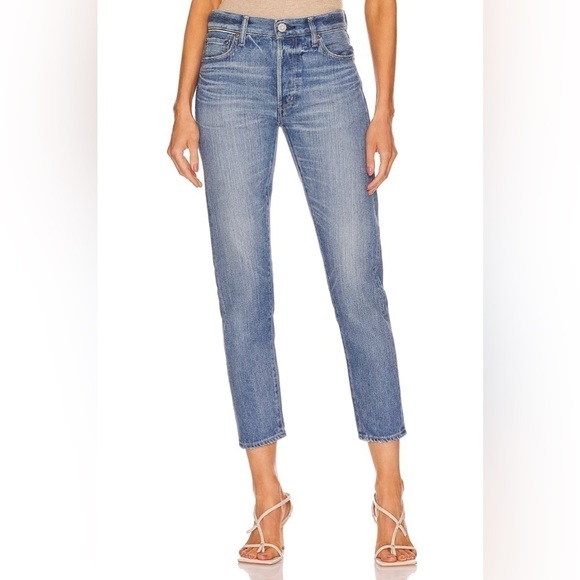 Moussy Vintage Evans Tapered Mid in Blue sz 24 - Picture 1 of 11